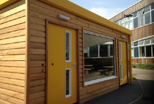 Food Cube Wooden Clad Exterior
